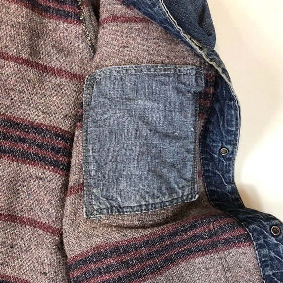 Dubble Ware 60's Denim Chore Jacket Wool Blanket Lined Vintage Workwear Coat - Picture 9 of 16